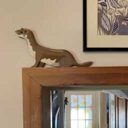 Hand Painted Weasel To Sit On Top Of A Door Frame, Picture Rail, Dado Skirting Board Etc - thumbnail 2