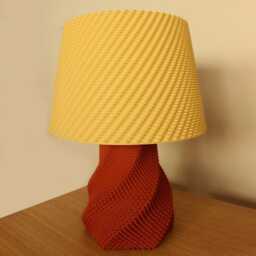 Spiral Weave Table Lamp - Various Colour Options Modern 3D-Printed Home Lighting Art-Deco Style Desk - thumbnail 4