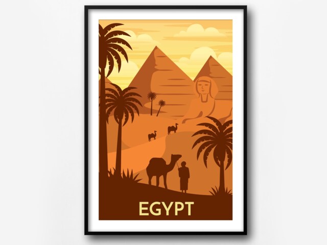 Egypt Travel Poster Retro City Art Print - image 1
