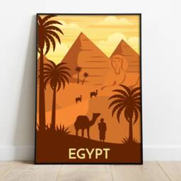 Egypt Travel Poster Retro City Art Print - thumbnail 2