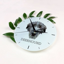 A Clock With A Scottish Deerhound Dog. New Collection The Geometric Dog - thumbnail 2