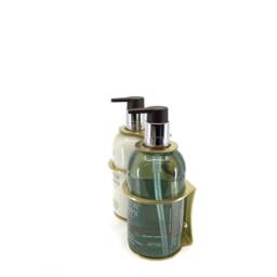 Double Brass Soap Dispenser Wall Bracket To Suit 300Ml Bottles - thumbnail 2