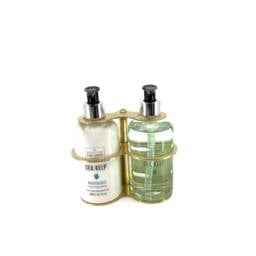 Double Brass Soap Dispenser Wall Bracket To Suit 300Ml Bottles - thumbnail 3