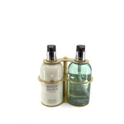 Double Brass Soap Dispenser Wall Bracket To Suit 300Ml Bottles