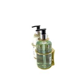 Double Brass Soap Dispenser Wall Bracket To Suit 300Ml Bottles - thumbnail 4