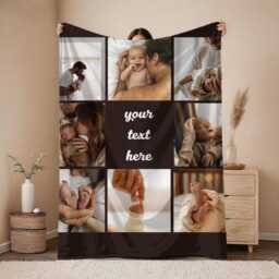 Custom Photo Blanket Collage, Personalized Picture Collage Text For Friend, Family Blanket, Memorial Anniversary Gift - thumbnail 3