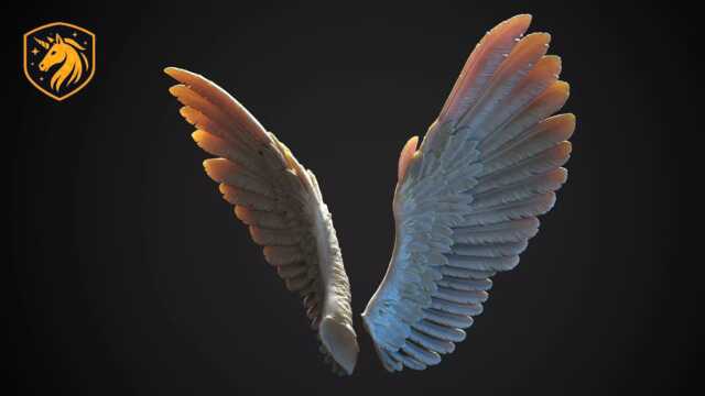 Angel Wings - Pair - Style 5 For Model Horse Artists Unpainted Resin - All Scales Available - image 1