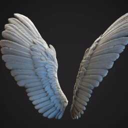 Angel Wings - Pair - Style 5 For Model Horse Artists Unpainted Resin - All Scales Available - thumbnail 2