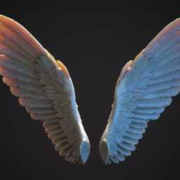 Angel Wings - Pair - Style 5 For Model Horse Artists Unpainted Resin - All Scales Available - thumbnail 3