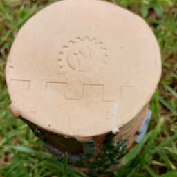 Castle Tower Tealight Holder Made With Stoneware Clay - thumbnail 4