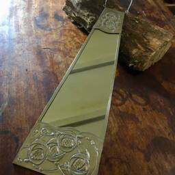 Wall Mirror. Macintosh Rose Design. Small Hanging Pewter Edged - thumbnail 3