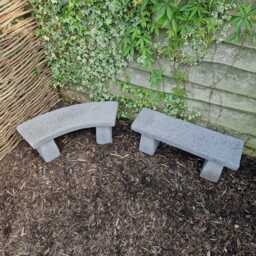 Weathered Grey Garden Bench - thumbnail 4