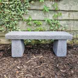 Weathered Grey Garden Bench - thumbnail 2