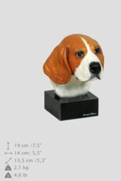 Beagle, Dog Marble Statue, Painted, Limited Edition, Make Your Own Artdog. Made Of Cold Cast Bronze. Perfect Gift. Limited Edition