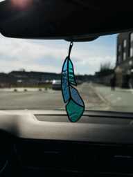 stained Glass Suncatcher Feathers Farmhouse Home House Car Decor Window Wall Hangings. Living Kitchen Bedroom Art - thumbnail 1