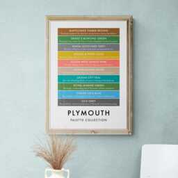 Plymouth Funny Colour Palette Print, Poster Wall Art - thumbnail 3