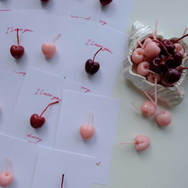 Cherry Candle/Make A Wish Card With , Personalised Name, Birthday Card, Best - image 1