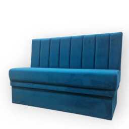 Teal Fabric Velvet Modular Fluted Banquette Fitted Bench Booth Seating Cafe, Kitchen, Bar Kitchen Seating Conservatory Furniture , Home Bar - thumbnail 1