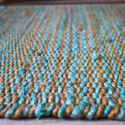 "Handmade Jute-Hemp Rug Multicolor Indian Dhurrie - 1'4"" X 2'3" - thumbnail 3