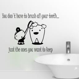 Wall Decals Quote You Don't Have To Brush Decal Dentist Tooth Toothbrush Vinyl Sticker Bathroom Stomatology Clinic Home Decor Ms281