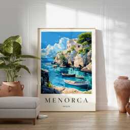 Menorca Travel Poster Spain Coastal Art Print - thumbnail 2