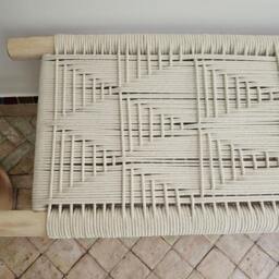 Moroccan Bench With Beige Cord - thumbnail 4