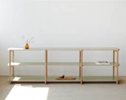 Anyshelf 240/3 - Shelving Unit Low Bookcase Bookshelves Modern Shelves Tv Stand Scandinavian Mid-Century Vinyl Record Storage