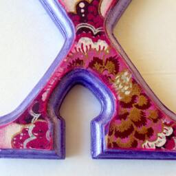 Vibrant Purple Decorative Letter X . Charming Wall Decor - thumbnail 3