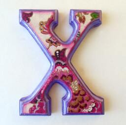 Vibrant Purple Decorative Letter X . Charming Wall Decor - thumbnail 1