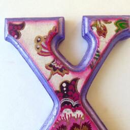 Vibrant Purple Decorative Letter X . Charming Wall Decor - thumbnail 2