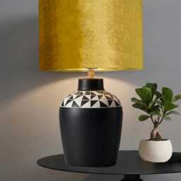 New Luxury Handmade By Order Drum Shape Glamour Mustard Gold Velvet Lamp Shade Pendant Light With Metallic Panels Lining - thumbnail 2