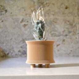"Wood Japanese Planter ""Skirted"