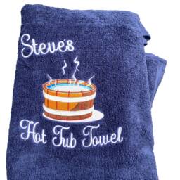 Embroidered Hot Tub Towel, Personalised Name, Pool Party Gift - thumbnail 2