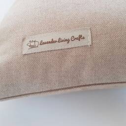 Red Gonk Cushion, Christmas Linen Look Pillow, With Zip Fastening - thumbnail 3