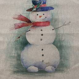 Red Gonk Cushion, Christmas Linen Look Pillow, With Zip Fastening - thumbnail 4