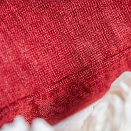 Bright Burgundy Throw Pillow Cover, Decorative Cushion Covers, Velour Blend With Soft Sparkles Pillowcase, Farmhouse Boho Rustic Pillows - thumbnail 3