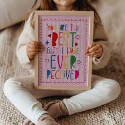 Girls Bedroom Print, Colourful Rainbow Wall Art, Decor, Nursery Prints, Playroom, Toddler, Affirmation - thumbnail 2