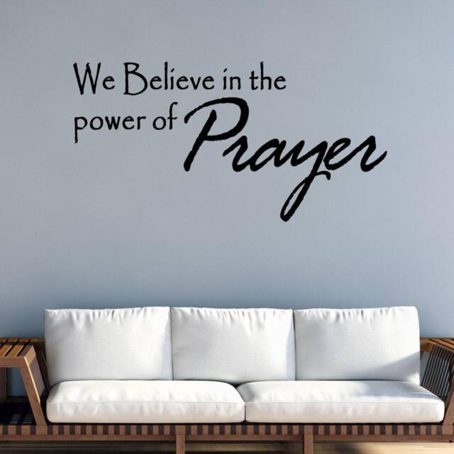 We Believe in The Power Of Prayer Wall Decal Family Home Decor Art Power Of Prayer - image 1
