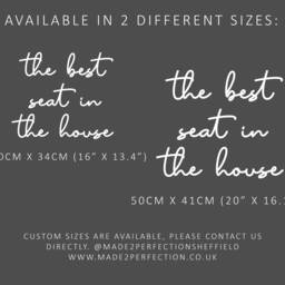 Bathroom Wall Art Best Seat in The House Acrylic & Oak Wood Sign, Matte Finish - 2 Sizes, 3D Effect, Home Decor - thumbnail 3