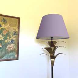 Lilac Cotton Empire Lampshade, Coolie Ceiling Light Shade