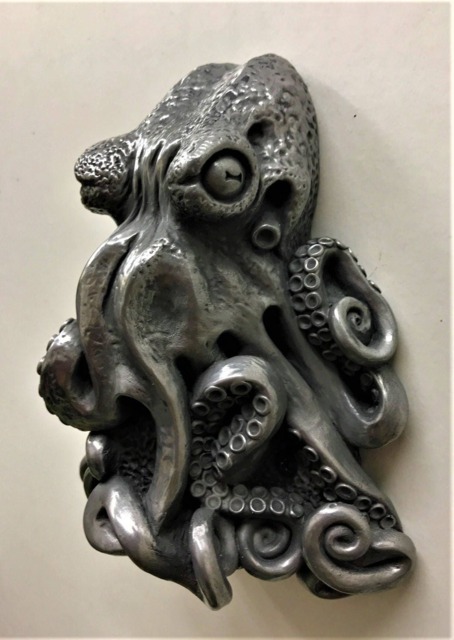Kraken Octopus Wall Mounted Bottle Opener, Nautical Bar Decor, Sea Monster Barware - image 1