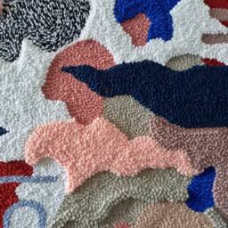 Terracotta Tide - Textured Textile Wall Art Dimensional Abstract Fiber Modern Coastal Decor - thumbnail 2