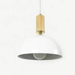 Wood & White Modern Pendant Light Ceiling Lamp Kitchen Island Lighting Dining Room - thumbnail 3