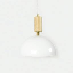 Wood & White Modern Pendant Light Ceiling Lamp Kitchen Island Lighting Dining Room - thumbnail 2