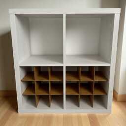 Wooden Grid Wine Rack Insert For Ikea Kallax - Handmade - thumbnail 2