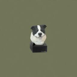 Staffordshire Bullterrier, Dog Marble Statue, Painted, Limited Edition, Make Your Own Artdog - thumbnail 2