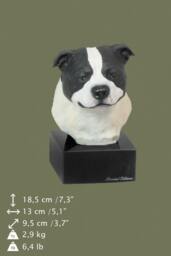Staffordshire Bullterrier, Dog Marble Statue, Painted, Limited Edition, Make Your Own Artdog