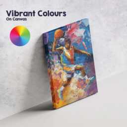 Dynamic Basketball Player Abstract Sports Action Painting Canvas Wall Art Print Decor Picture Ready To Hang - thumbnail 4