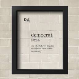 Transparent Democrat Definition Print Gift Politics Quotes Democracy Wall Art Office Decor Home Modern - thumbnail 2