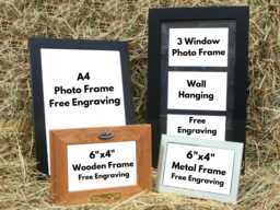 "Space & Rockets Personalised Wood Or Metal Picture Frame - 4""x6"